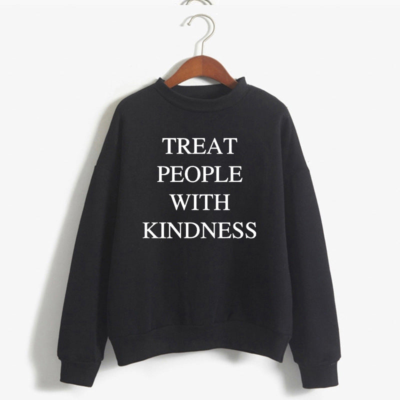 Round Neck Sweater European and American Alphabet Sweater