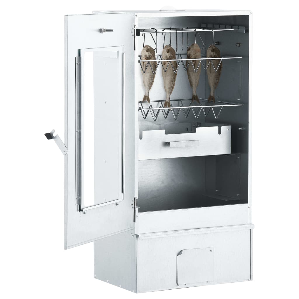 NNEVL BBQ Oven Smoker with 1kg Wood Chips 44.5x29x83 cm