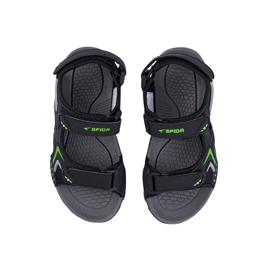 Rock Boys Outdoor Adjustable Sandal Black/Lime