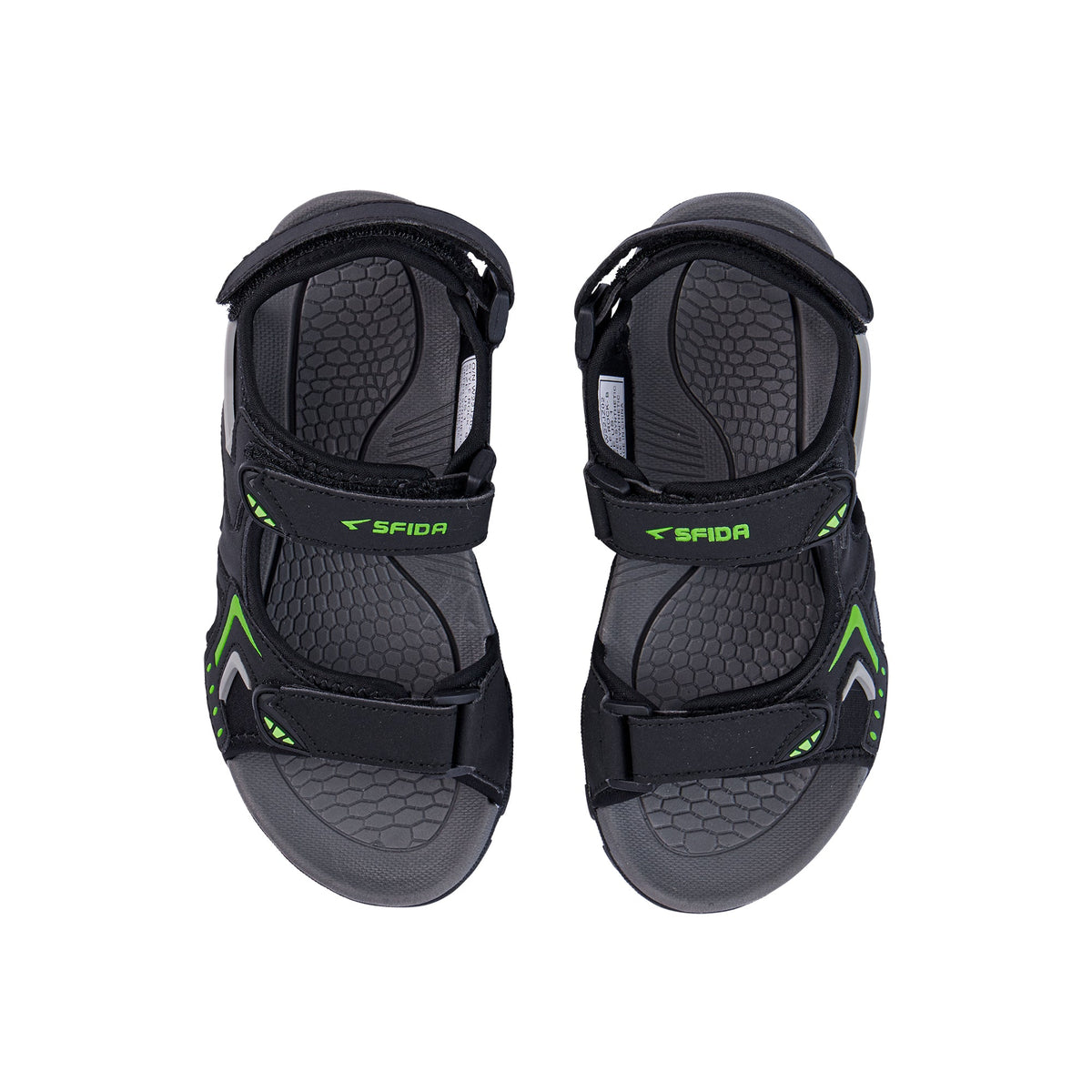 Rock Boys Outdoor Adjustable Sandal Black/Lime