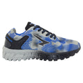 Vivid Multi Boys Lace Up Runner  - Grey/Black/Royal Lace