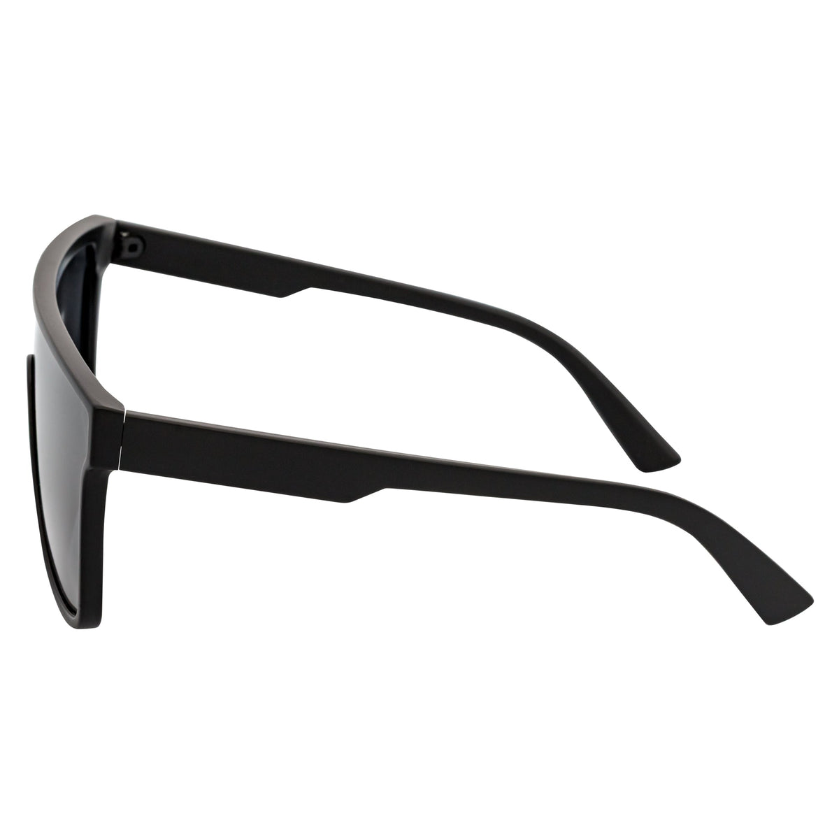 AEON - Square Flat Top Shield Polarized Sunglasses Mono  Black Smoke
