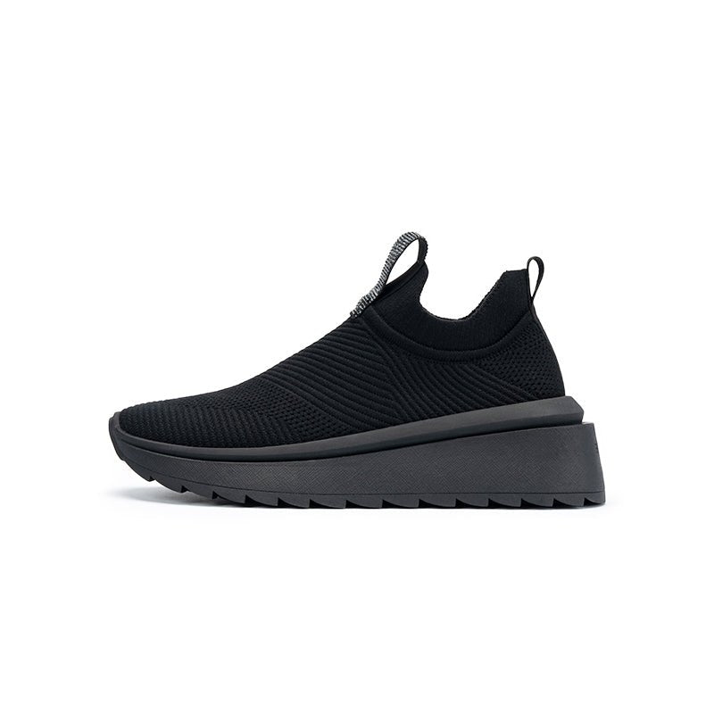 Slip-On Knit Wedge Sneakers – Lightweight Walking Shoes