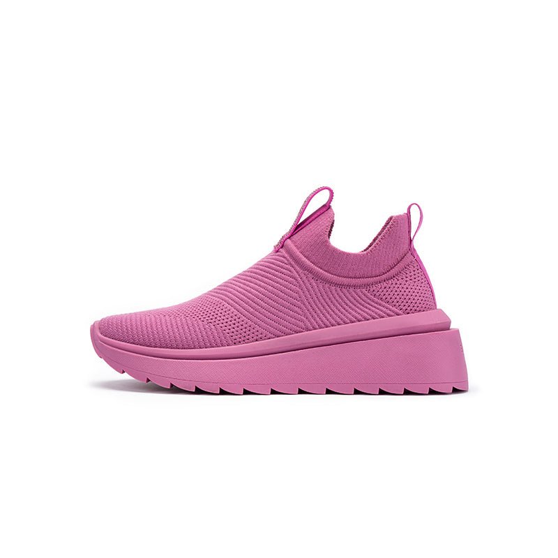 Slip-On Knit Wedge Sneakers – Lightweight Walking Shoes