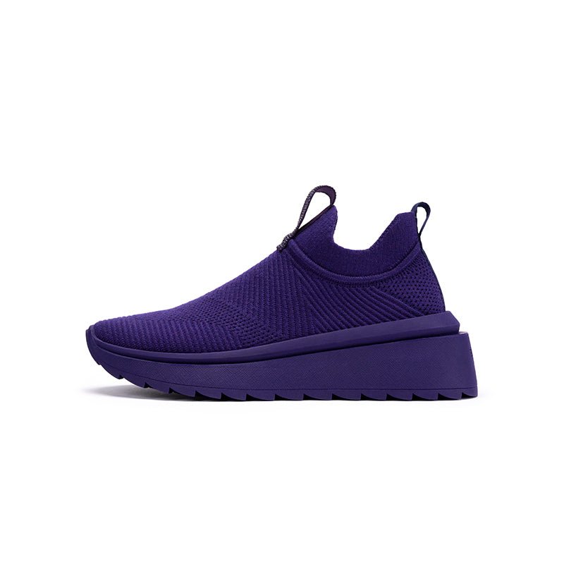 Slip-On Knit Wedge Sneakers – Lightweight Walking Shoes