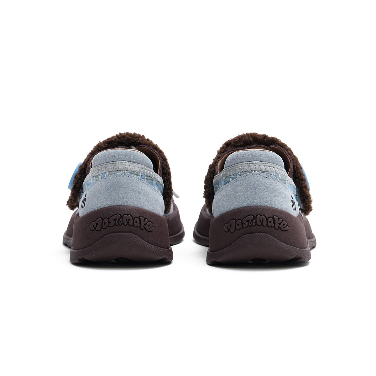 Women's Plaid Sherpa Chunky Sneakers – Cozy Lace-Up Shoes